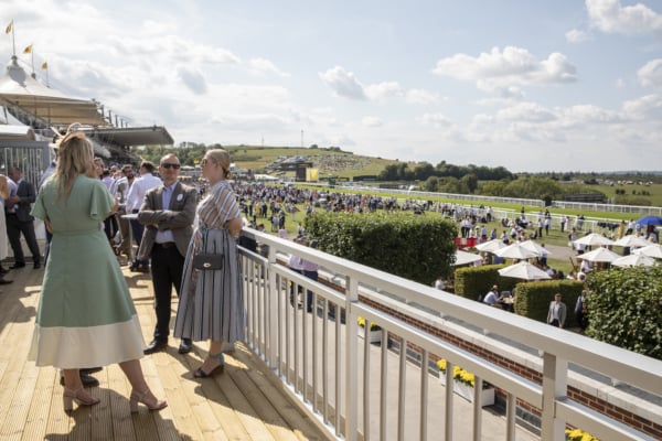 Balcony, Furlong Club, Ascot Racecourse - Queen Anne Enclosure - Royal Ascot Hospitality 2024