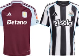 Aston Villa v Newcastle 2025-26 Kits