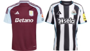 Aston Villa v Newcastle 2025-26 Kits