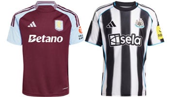 Aston Villa v Newcastle 2025-26 Kits