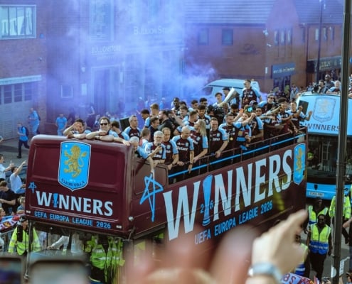aston villa open top bus trophy parade