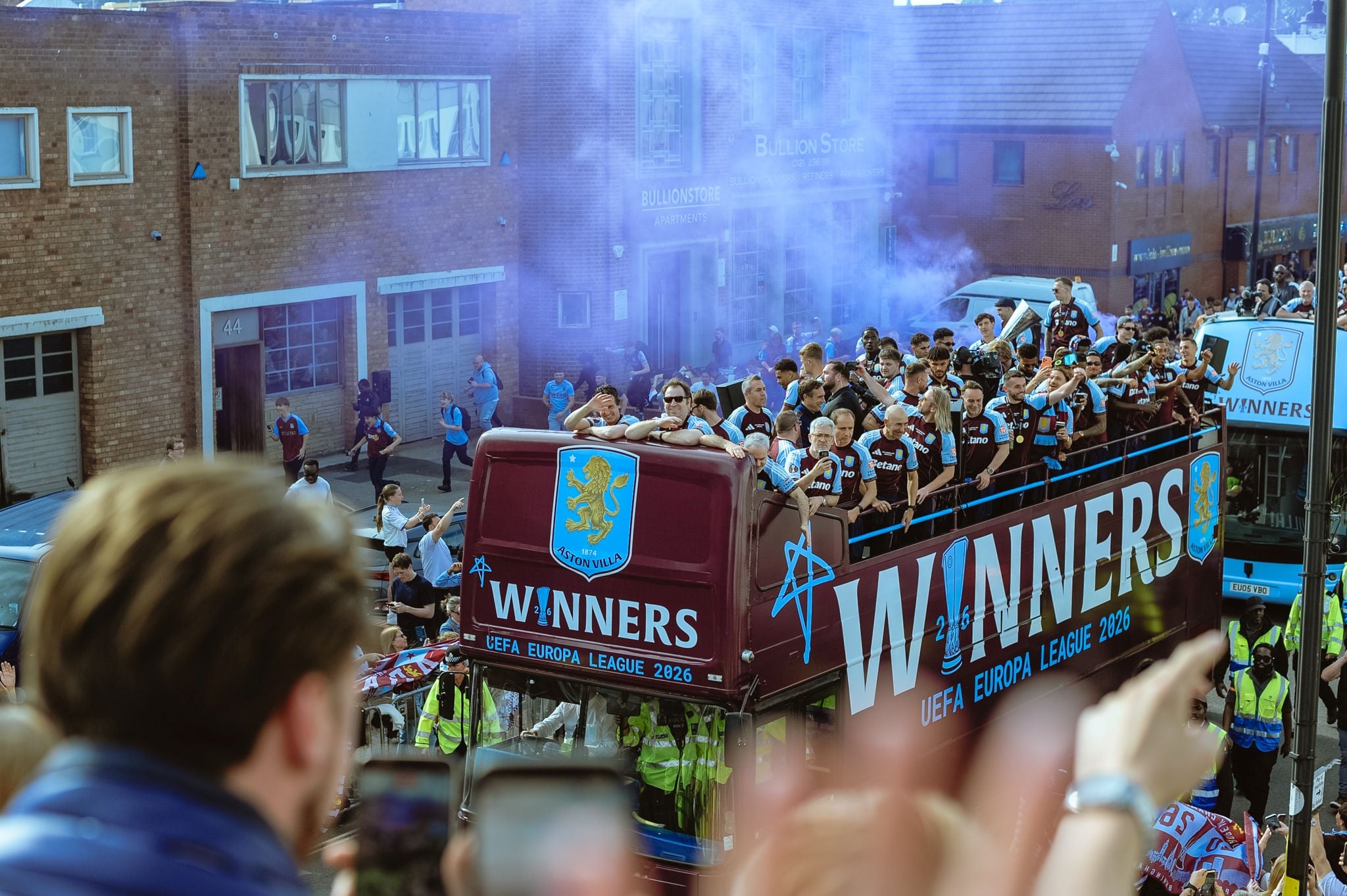 aston villa open top bus trophy parade