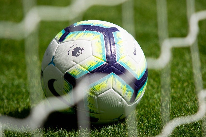 Premier League football on pitch