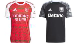 Arsenal v Aston Villa 2025-26 Kits