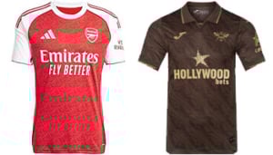 Arsenal v Brentford 2025-26 Kits