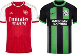 Arsenal v Brighton 2023-24 Shirts