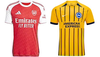 Arsenal v Brighton 2025-26 Kits