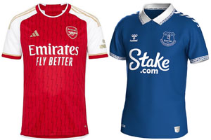 Arsenal v Everton 2023-24 Shirts