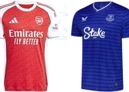 Arsenal v Everton 2025-26 Kits