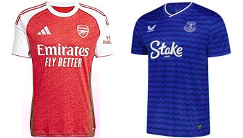Arsenal v Everton 2025-26 Kits