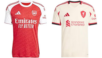 Arsenal v Liverpool 2025-26 Kits