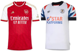 Arsenal v Luton Town 2023-24 Shirts