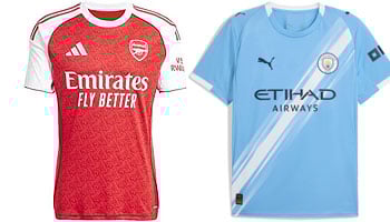 Arsenal v Man City 2025-26 Kits