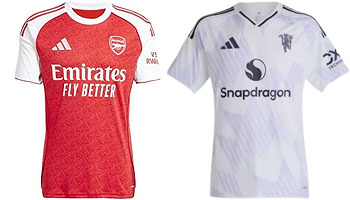 Arsenal v Man United 2025-26 Kits