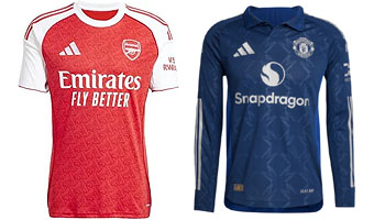 Arsenal v Manchester United 2025-26 Kits