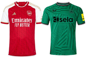 Arsenal v Newcastle 2023-24 Shirts