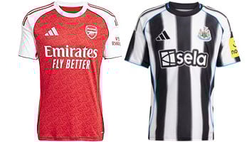 Arsenal v Newcastle 2025-26 Kits