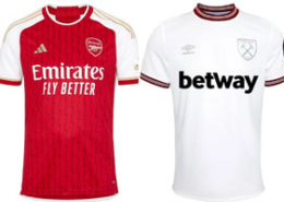 Arsenal v West Ham 2023-24 Shirts