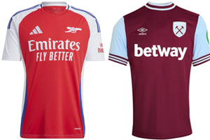 Arsenal v West Ham 2024-25