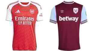 Arsenal v West Ham 2025-26 Kits