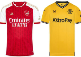 Arsenal v Wolves 2023-24 Shirts