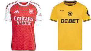 Arsenal v Wolves 2025-26 Kits