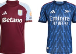 Aston Villa v Arsenal 2025-26 Kits