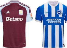 Aston Villa v Brighton 2025-26 Kits