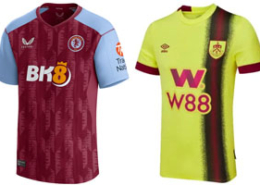Aston Villa v Burnley 2023-24 Shirts