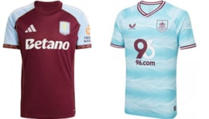 Aston Villa v Burnley 2025-26 Kits