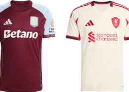 Aston Villa v Liverpool 2025-26 Kits