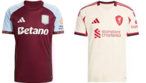 Aston Villa v Liverpool 2025-26 Kits