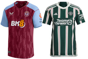 Aston Villa v Man United 2023-24 Shirts