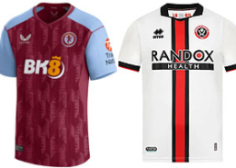 Aston Villa v Sheffield United 2023-24 Shirts