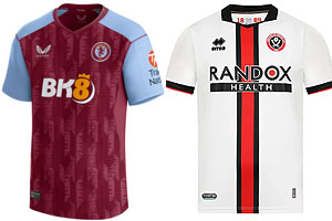 Aston Villa v Sheffield United 2023-24 Shirts