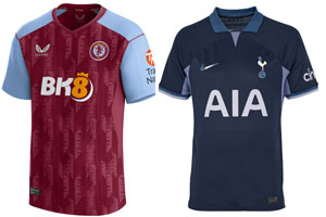 Aston Villa v Spurs 2023-24 Shirts