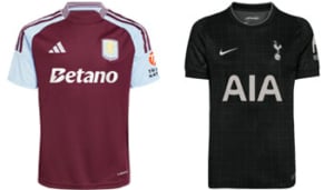 Aston Villa v Spurs 2025-26 Kits