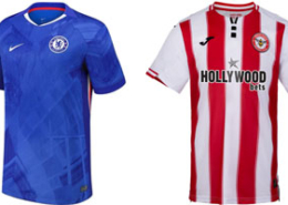 Chelsea v Brentford 2025-26 Kits