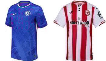 Chelsea v Brentford 2025-26 Kits