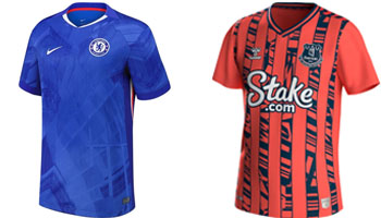 Chelsea v Everton 2025-26 Kits