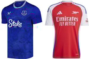 Everton v Arsenal 2024-25 Kits