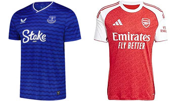 Everton v Arsenal 2025-26 Kits