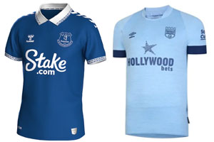 Everton v Brentford 2023-24 Shirts