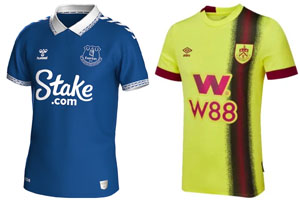 Everton v Burnley 2023-24 Shirts