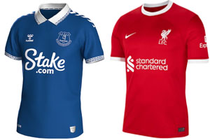 Everton v Liverpool 2023-24 Shirts