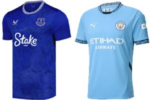 Everton v Man City 2024-25 Kits