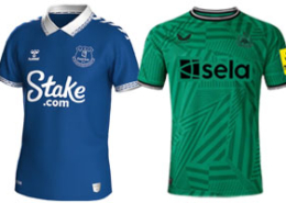 Everton v Newcastle 2023-24 Shirts