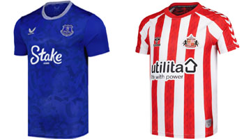 Everton v Sunderland 2025-26 Kits