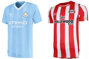 Man City v Brentford 2023-24 Shirts