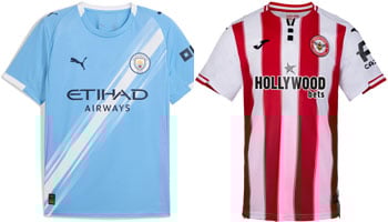 Man City v Brentford 2025-26 Kits